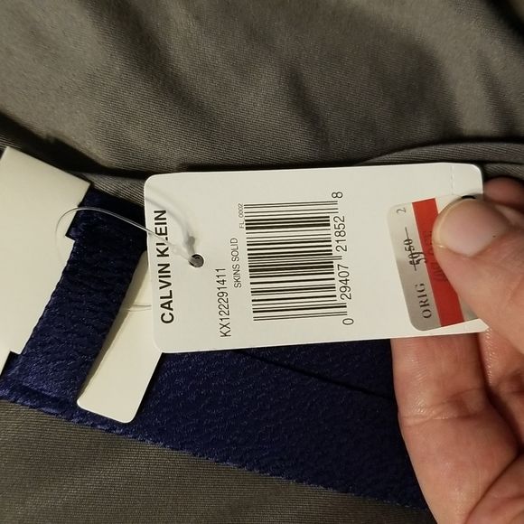 Calvin Klein Extreme Slim Blue Narrow Tie - Picture 9 of 15